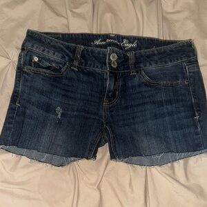 American Eagle Outfitters Women's Denim Shorts - Dark Blue